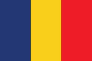 Rumänien Flagge Vektor Illustration. Rumänien National Flagge.