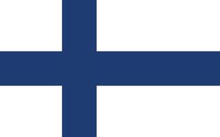 Finnland Flagge Vektor Illustration. Finnland National Flagge.