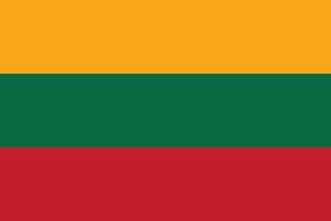 Litauen Flagge Vektor Illustration. Litauen National Flagge.