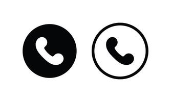 Telefon Anruf Symbol Sammlung. Telefon Symbol. Telefon Anruf Symbol eben Stil isoliert auf Weiß Hintergrund. vektor