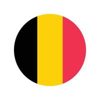 Belgien National Flagge Vektor Illustration. Belgien runden Flagge.