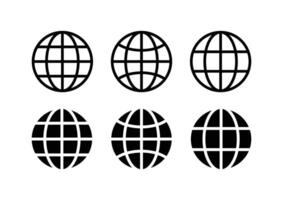 Netz Symbol Vektor. Webseite Symbol oder Globus Symbol einstellen Vektor Illustration.