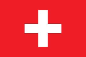 Schweiz Flagge Vektor Illustration. Schweiz National Flagge.