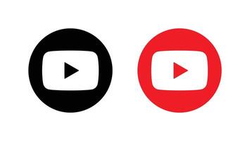 Youtube logotyp. Youtube social media ikon. vektor