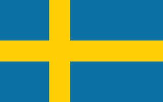 Schweden Flagge Vektor Illustration. Schweden National Flagge.