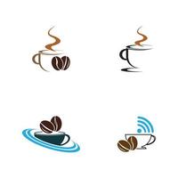 Coffee-Shop-Logo-Symbol-Vorlage-Design-Vektor-Illustration vektor