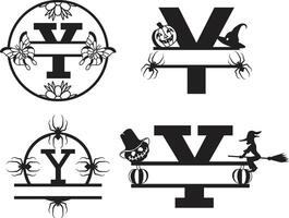 laser skära alfabet monogram brev namn tecken vektor