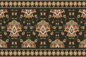 ikat stam- indisk sömlös mönster. etnisk aztec tyg matta mandala prydnad inföding boho sparre textil.geometrisk afrikansk amerikan orientalisk traditionell vektor illustrationer. broderi stil.