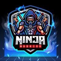 ninja maskot. esport-logotypdesign vektor