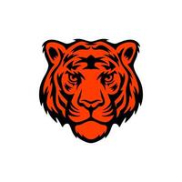 tiger huvud logotyp vektor