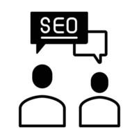 Experte SEO Beratung. SEO Beratung Symbol. vektor