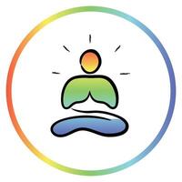 inre fred. meditation ikon. mindfulness, avslappning, och mental klarhet. vektor