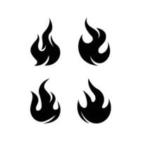 Feuer Flammen einstellen Logo Design Inspiration Vektor Symbole