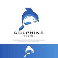 Delphin-Logo als Illustration vektor