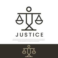 Rechtsanwälte universelles Gesetz Gerechtigkeit Vektor-Logo Gerechtigkeit Skala Schwertsymbol vektor