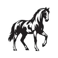 ai generiert ein schwarz und Weiß Zeichnung von ein Pferd auf ein Weiß Hintergrund vektor