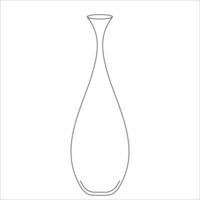 Linie Zeichnung von ein Vase vektor