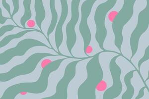 grön och rosa tapet med rosa prickar vektor