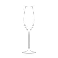 Wein Glas Linie Zeichnung das Glas. vektor