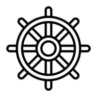 Lenkung Rad Symbol Lenkung Schiff, Lenkung Rad Steuerung Konzept Symbol vektor