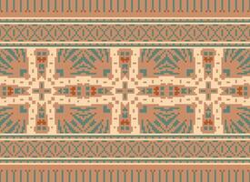 etnisk geometrisk tyg mönster korsa stitch.ikat broderi etnisk orientalisk pixel mönster blå bakgrund. abstrakt, vektor, illustration. textur, kläder, ram, dekoration, motiv, siden tapet. vektor