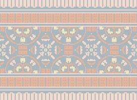 Pixel ethnisch Muster Vektor Hintergrund. nahtlos Muster traditionell, Design zum Hintergrund, Hintergrund, Batik, Stoff, Teppich, Kleidung, Verpackung, und textil.ethnisch Muster Vektor Illustration.