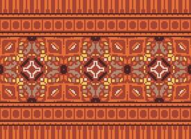 etnisk geometrisk tyg mönster korsa stitch.ikat broderi etnisk orientalisk pixel mönster blå bakgrund. abstrakt, vektor, illustration. textur, kläder, ram, dekoration, motiv, siden tapet. vektor