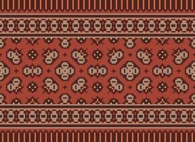 pixel etnisk mönster vektor bakgrund. sömlös mönster traditionell, design för bakgrund, tapet, batik, tyg, matta, Kläder, omslag, och textil.etnisk mönster vektor illustration.