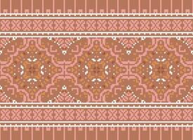 etnisk geometrisk tyg mönster korsa stitch.ikat broderi etnisk orientalisk pixel mönster blå bakgrund. abstrakt, vektor, illustration. textur, kläder, ram, dekoration, motiv, siden tapet. vektor