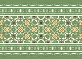 pixel etnisk mönster vektor bakgrund. sömlös mönster traditionell, design för bakgrund, tapet, batik, tyg, matta, Kläder, omslag, och textil.etnisk mönster vektor illustration.
