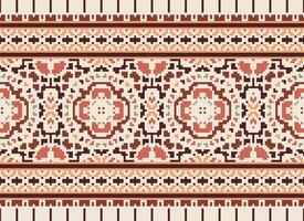 natur årgångar korsa sy traditionell etnisk mönster paisley blomma ikat bakgrund abstrakt aztec afrikansk indonesiska indisk sömlös mönster för tyg skriva ut trasa klänning matta gardiner och sarong vektor