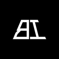 bi logotyp abstrakt monogram isolerad på svart bakgrund vektor