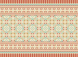 ein schön geometrisch ethnisch orientalisch Muster traditionell auf Weiß Hintergrund.aztec Stil, Stickerei, abstrakt, Vektor, Illustration.design zum Textur, Stoff, Kleidung, Verpackung, Dekoration, Teppich, Druck. vektor