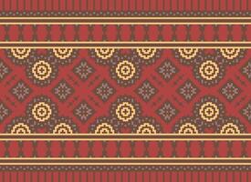 pixel etnisk mönster vektor bakgrund. sömlös mönster traditionell, design för bakgrund, tapet, batik, tyg, matta, Kläder, omslag, och textil.etnisk mönster vektor illustration.