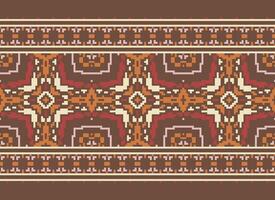 etnisk geometrisk tyg mönster korsa stitch.ikat broderi etnisk orientalisk pixel mönster blå bakgrund. abstrakt, vektor, illustration. textur, kläder, ram, dekoration, motiv, siden tapet. vektor