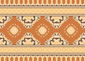 etnisk geometrisk tyg mönster korsa stitch.ikat broderi etnisk orientalisk pixel mönster blå bakgrund. abstrakt, vektor, illustration. textur, kläder, ram, dekoration, motiv, siden tapet. vektor