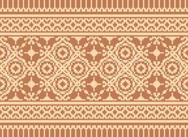 Pixel ethnisch Muster Vektor Hintergrund. nahtlos Muster traditionell, Design zum Hintergrund, Hintergrund, Batik, Stoff, Teppich, Kleidung, Verpackung, und textil.ethnisch Muster Vektor Illustration.