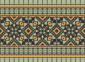 etnisk geometrisk tyg mönster korsa stitch.ikat broderi etnisk orientalisk pixel mönster blå bakgrund. abstrakt, vektor, illustration. textur, kläder, ram, dekoration, motiv, siden tapet. vektor