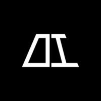 di logo abstrakt monogram isolerad på svart bakgrund vektor