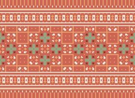 Pixel ethnisch Muster Vektor Hintergrund. nahtlos Muster traditionell, Design zum Hintergrund, Hintergrund, Batik, Stoff, Teppich, Kleidung, Verpackung, und textil.ethnisch Muster Vektor Illustration.