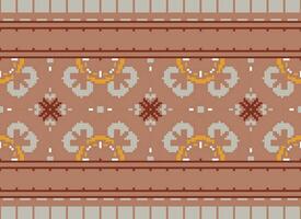 pixel ukrainska, vitryska folk konst vektor sömlös mönster i röd och svart, inspirerad förbi traditionell broderi vyshyvanka