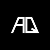 aq logotyp abstrakt monogram isolerad på svart bakgrund vektor