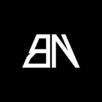 bn Logo abstraktes Monogramm auf schwarzem Hintergrund isoliert vektor