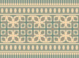 Pixel ethnisch Muster Vektor Hintergrund. nahtlos Muster traditionell, Design zum Hintergrund, Hintergrund, Batik, Stoff, Teppich, Kleidung, Verpackung, und textil.ethnisch Muster Vektor Illustration.