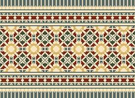 ein schön geometrisch ethnisch orientalisch Muster traditionell auf Weiß Hintergrund.aztec Stil, Stickerei, abstrakt, Vektor, Illustration.design zum Textur, Stoff, Kleidung, Verpackung, Dekoration, Teppich, Druck. vektor