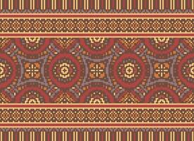 ethnisch geometrisch Stoff Muster Kreuz Stich.ikat Stickerei ethnisch orientalisch Pixel Muster Blau Hintergrund. abstrakt, vektor, illustration. Textur, Kleidung, Rahmen, Dekoration, Motive, Seide Hintergrund. vektor