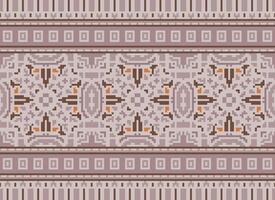 ethnisch geometrisch Stoff Muster Kreuz Stich.ikat Stickerei ethnisch orientalisch Pixel Muster Blau Hintergrund. abstrakt, vektor, illustration. Textur, Kleidung, Rahmen, Dekoration, Motive, Seide Hintergrund. vektor