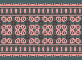 ein schön geometrisch ethnisch orientalisch Muster traditionell auf Weiß Hintergrund.aztec Stil, Stickerei, abstrakt, Vektor, Illustration.design zum Textur, Stoff, Kleidung, Verpackung, Dekoration, Teppich, Druck. vektor