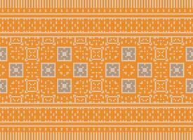 korsa sy mönster med blommig mönster. traditionell korsa sy handarbete. geometrisk etnisk mönster, broderi, textil- ornament, tyg, hand sys mönster, kulturell söm pixel konst. vektor