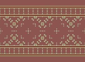 Pixel ethnisch Muster Vektor Hintergrund. nahtlos Muster traditionell, Design zum Hintergrund, Hintergrund, Batik, Stoff, Teppich, Kleidung, Verpackung, und textil.ethnisch Muster Vektor Illustration.